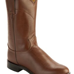 Justin Boots Men's Roper Toe Classic Western Justin - Chestnut